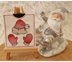 2€ ZUSATZTÜRCHEN 18. Dezember - Stickserie - ITH Teebeutel Verpackung